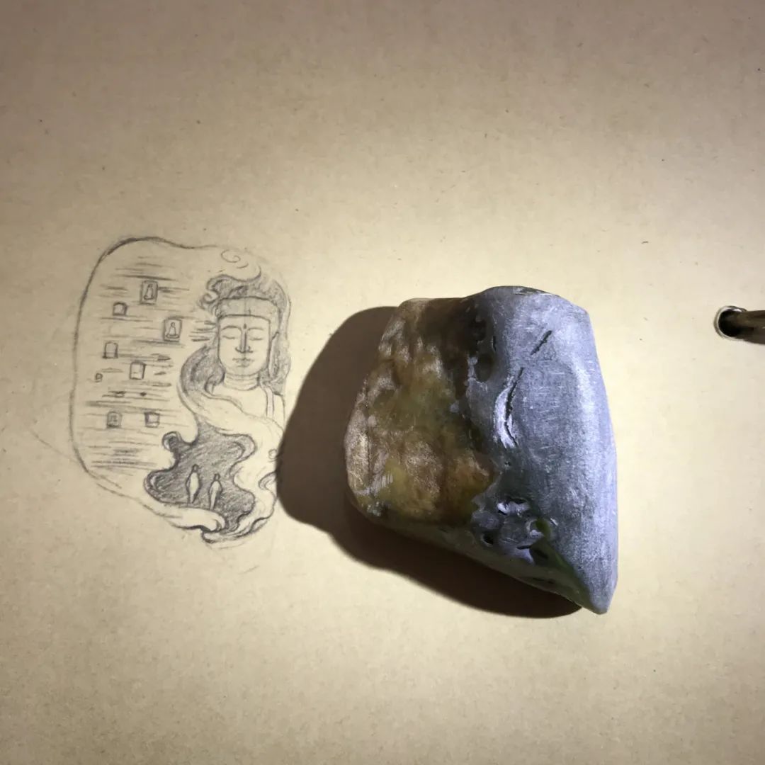梧越珠宝-顶奢老坑翡翠老蓝水高冰翡翠绘图定制